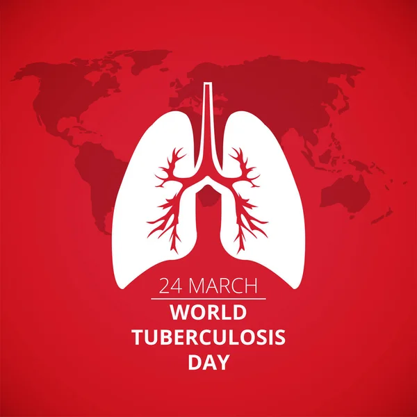 Vectorillustratie Van Een Achtergrond Voor Wereld Tuberculose Dag Vector — Stockvector