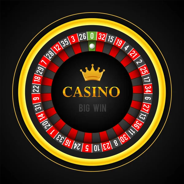 Conception Modèles Casino Avec Roue Roulette Réaliste Cartes Jouer Fond — Image vectorielle