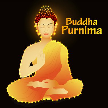 Buda Purnima Arka Plan İllüstrasyon.