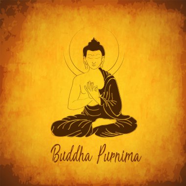 Buda Purnima Arka Plan İllüstrasyon.