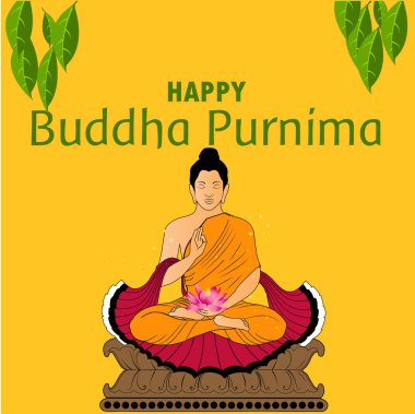 Buda Purnima Arka Plan İllüstrasyon.