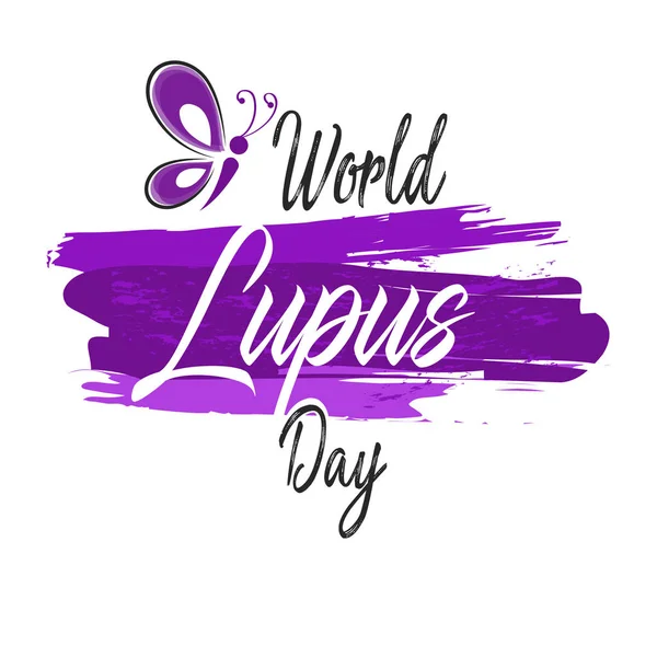 Póster Para Día Del Lupus Con Ilustración Diseño Agradable Creativo — Archivo Imágenes Vectoriales