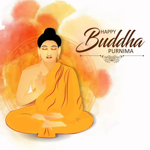 Ilustración Buddha Purnima Fondo — Vector de stock