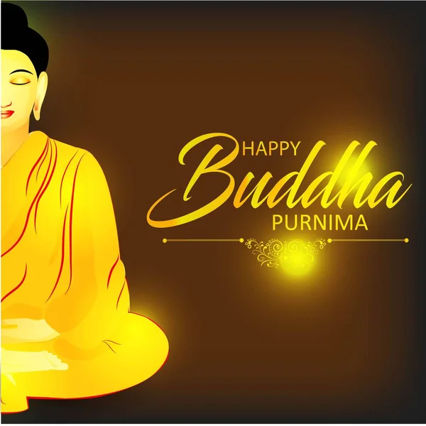 Illustration Buddha Purnima Background — Stock Vector