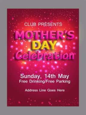 Çiçekler arka plan ile Happy anneler günü düzeni tasarımı - Vektör