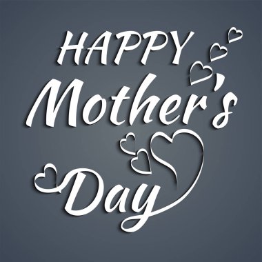 Çiçekler arka plan ile Happy anneler günü düzeni tasarımı - Vektör