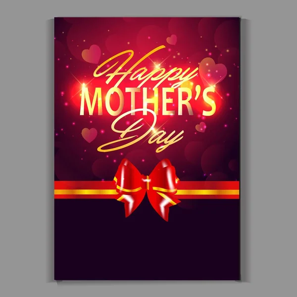 快乐母亲节布局设计与鲜花背景 — 图库矢量图片