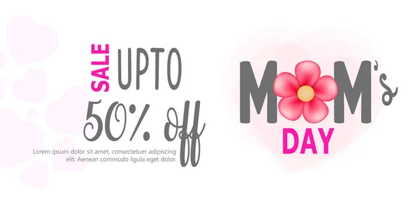 Szczęśliwy Projekt Dzień Matki Kwiatów Tła Vector — Wektor stockowy
