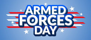 Silahlı kuvvetler gün şablonposter tasarımı. Silahlı Kuvvetler günü için arka plan Vektör illüstrasyon. Abd Silahlı Kuvvetler Günü İllüstrasyon. - Vektör 