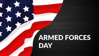 Silahlı kuvvetler gün şablonposter tasarımı. Silahlı Kuvvetler günü için arka plan Vektör illüstrasyon. Abd Silahlı Kuvvetler Günü İllüstrasyon. - Vektör 