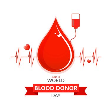 Dünya Kan Bağışı Günü vektör geçmişi. Kırmızı kağıt kesikli farkındalık posteri. 14 Haziran. Hemofili Günü Konsepti - Vektör
