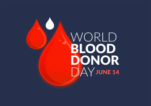 World Blood Donor Day Постер Червоним Папером Крапелькою Крові Концепція — стоковий вектор