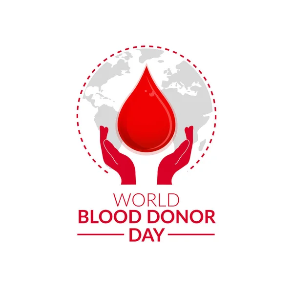 世界献血者デーベクトルの背景 赤い紙の意識のポスターは血を切った 6月14日血友病の日の概念 ベクトル — ストックベクタ