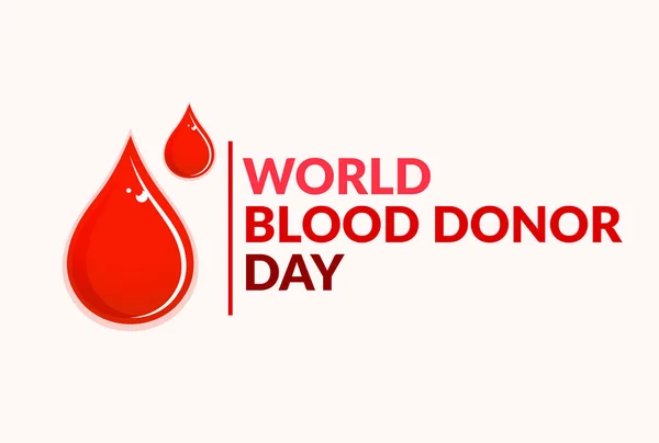Sfondo Vettore Della Giornata Mondiale Del Donatore Sangue Manifesto Sensibilizzazione — Vettoriale Stock