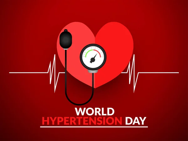Ilustração Dia Mundial Hipertensão Fundo Vector — Vetor de Stock