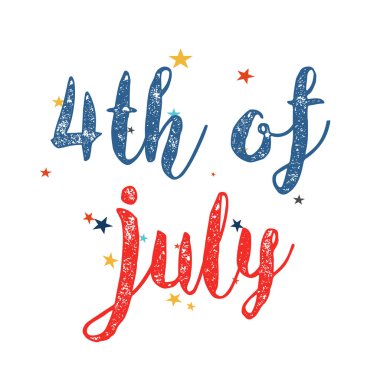 4 Temmuz poster şablonu. ABD Bağımsızlık günü kutlama Amerikan bayrağı ile. ABD 4 Temmuz promosyon reklam banner broşürler, poster veya banner için şablon. Vector resim EPS 10-vecto