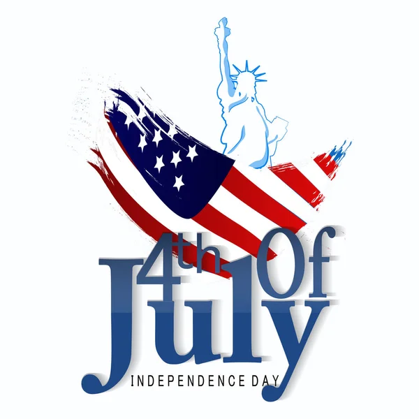 Πρότυπο Πόστερ Της Ιουλίου Εορτή Ανεξαρτησίας Των Ηπα Αμερικάνικη Σημαία — Διανυσματικό Αρχείο