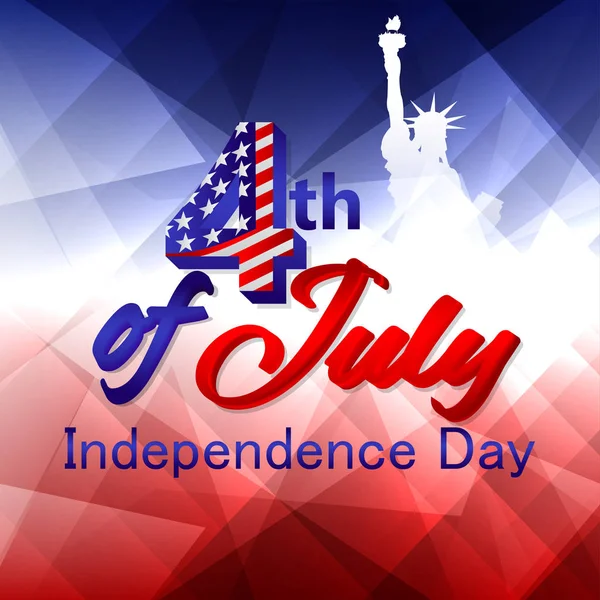 Πρότυπο Πόστερ Της Ιουλίου Εορτή Ανεξαρτησίας Των Ηπα Αμερικάνικη Σημαία — Διανυσματικό Αρχείο