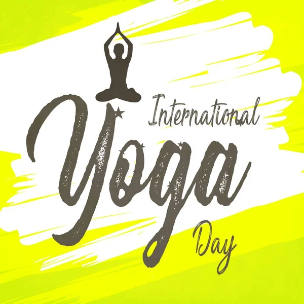 Illustration Vectorielle Journée Internationale Yoga — Image vectorielle