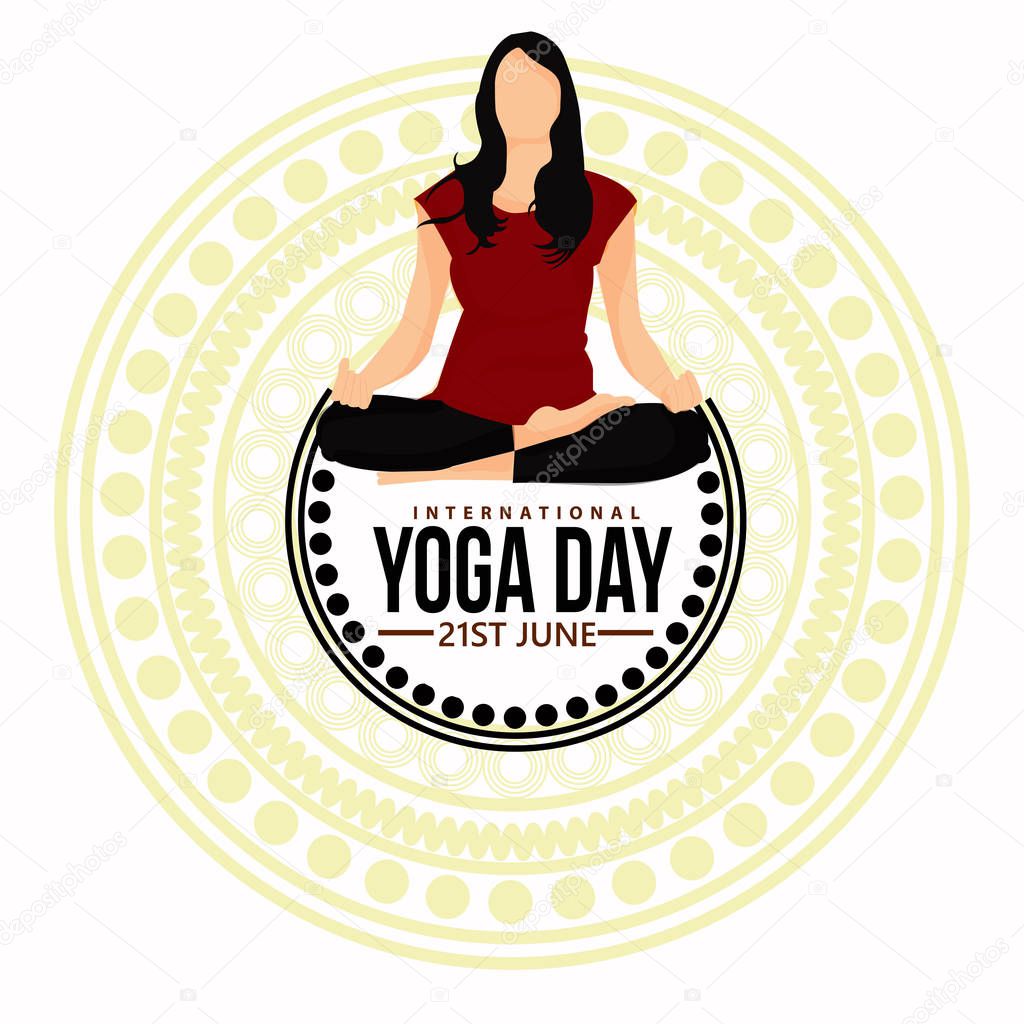 Vector illustration of international yoga day.