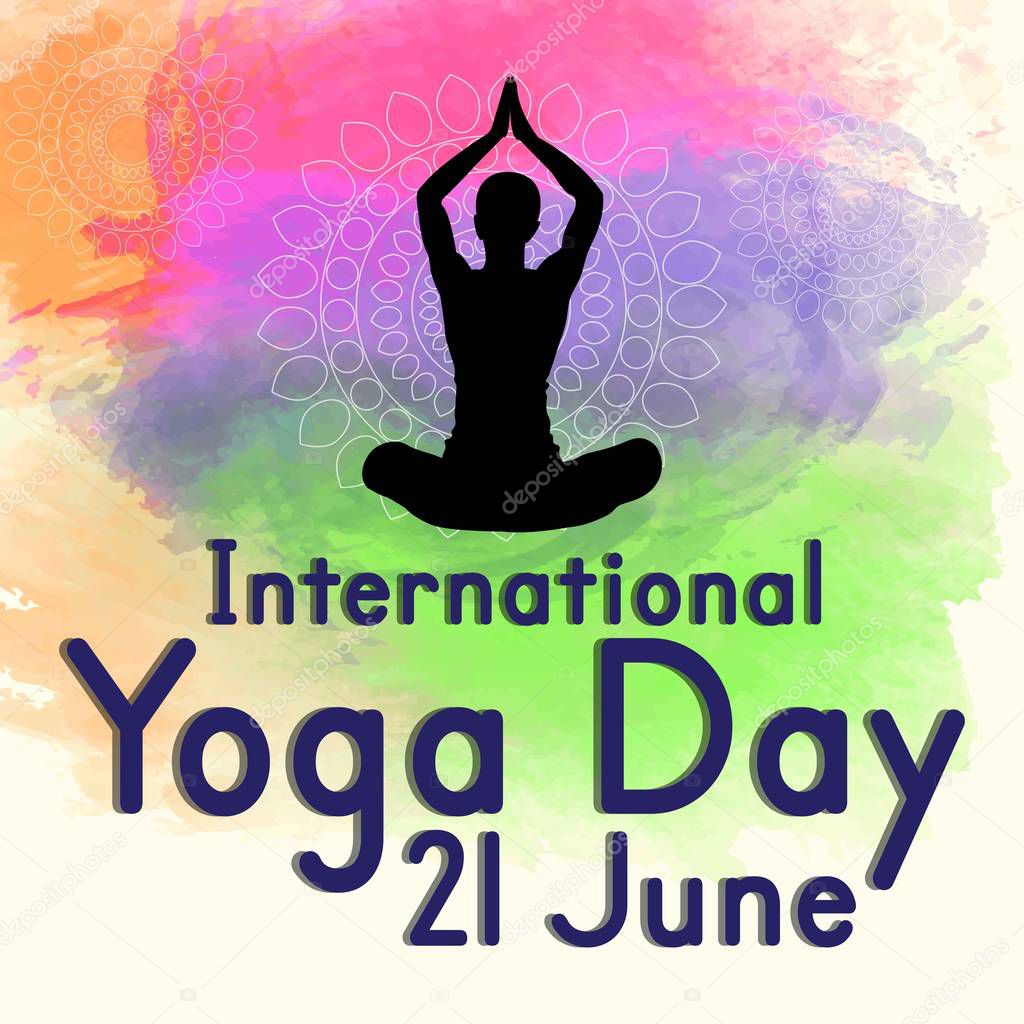 Vector illustration of international yoga day.