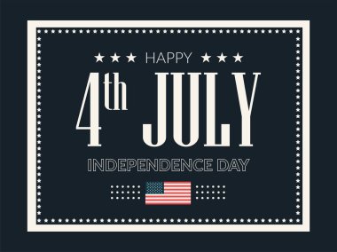 4 Temmuz poster şablonu. Amerikan bayrağı ile ABD bağımsızlık günü kutlaması. Abd 4 Temmuz tanıtım reklam afiş broşürler için şablon, Afiş veya Banner.Vector illüstrasyon Eps 10 