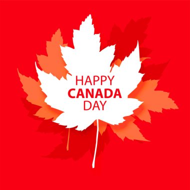 Yaratıcı soyut, afiş veya afiş veya el ilanı Happy Canada Day güzel ve yaratıcı tasarım illüstrasyon ile.