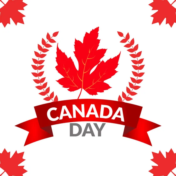 Yaratıcı soyut, afiş veya afiş veya el ilanı Happy Canada Day güzel ve yaratıcı tasarım illüstrasyon ile.