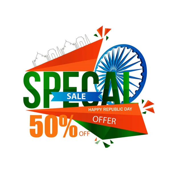 Índia Dia Independência Celebração Fundo Com Roda Ashoka Bandeira Nacional — Vetor de Stock