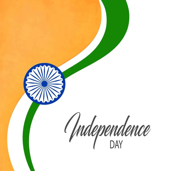 Indie Dzień Niepodległości Tle Ashoka Koło Flaga Narodowa 15Th Auguest — Wektor stockowy