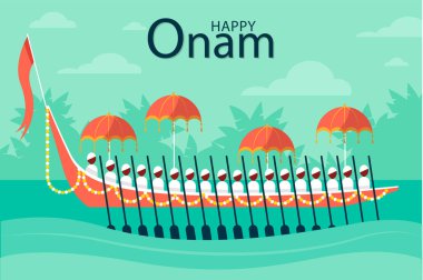 Onam Güney Hindistan Festivali, tekne yarışı, Vallam-kali takım keralası.