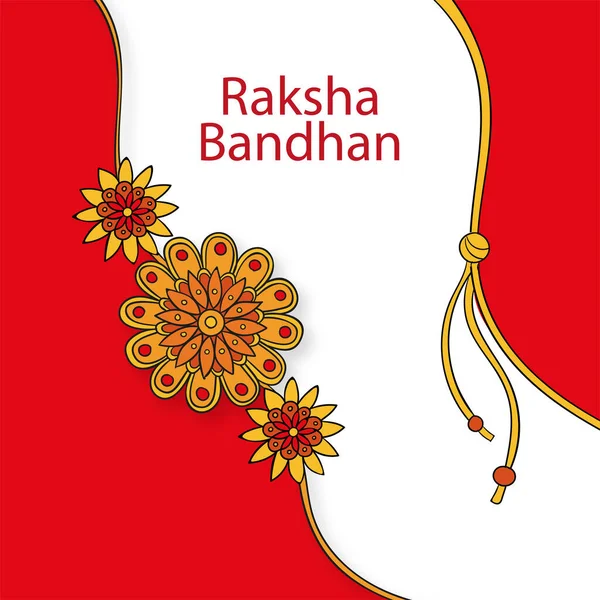 Δημιουργική Διάνυσμα Αφηρημένη Για Happy Raksha Bandhan Ωραία Και Όμορφη — Διανυσματικό Αρχείο