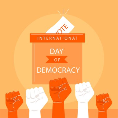 Uluslararası Demokrasi Günü Vektör Şablonu Tasarımı