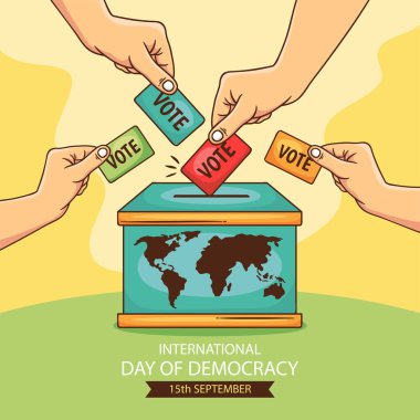 Uluslararası Demokrasi Günü Vektör Şablonu Tasarımı