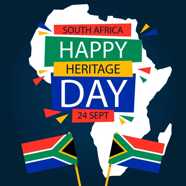 Erfgoeddag Van Zuid Afrika September Vector Illustratie — Stockvector