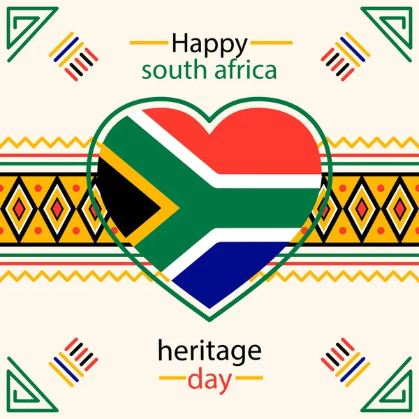 Erfgoeddag Van Zuid Afrika September Vector Illustratie — Stockvector