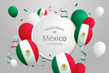 Viva Mexico 'nun yaratıcı vektör illüstrasyonu, geleneksel Meksika tatili, vektör illüstrasyonu