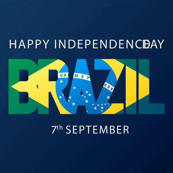 Septiembre Brasil Día Independencia Banner Vector Illustration — Archivo Imágenes Vectoriales