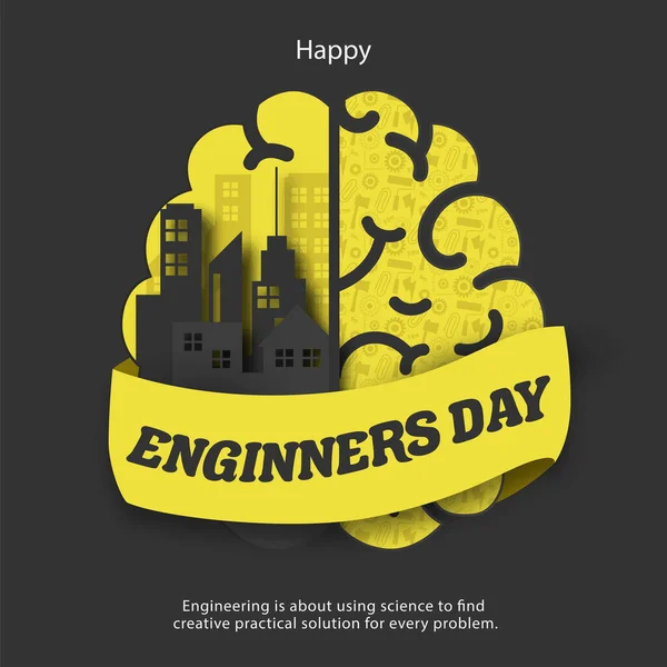 September Happy Engineer Day Vektor Illustration — Stockvektor