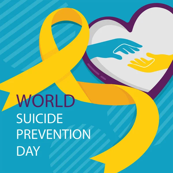 Concepto Del Día Mundial Prevención Del Suicidio Septiembre Con Cinta Ilustraciones De Stock Sin Royalties Gratis