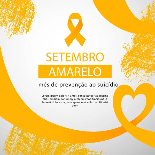 Concepto Del Día Mundial Prevención Del Suicidio Septiembre Con Cinta Gráficos Vectoriales