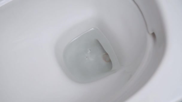 Wedding ring fell into the toilet after a scandal — Stock Video