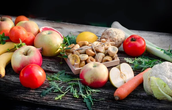 Zdravá Výživa Zdravé Potraviny Bio Ovoce Zeleniny Vegetariánská Strava — Stock fotografie