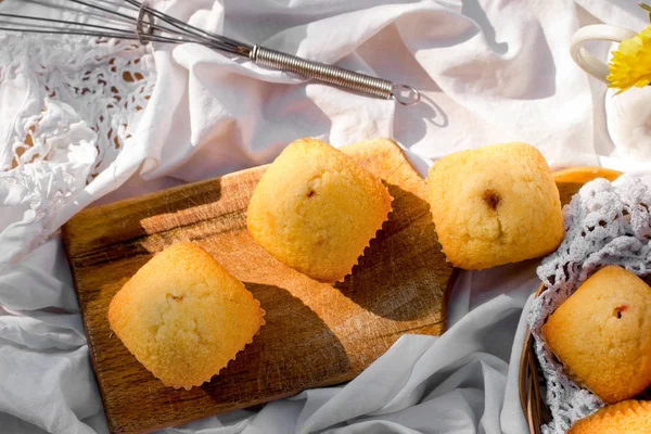 Muffin Magdalenas Frutas Para Delicadeza Magdalena Deliciosa Para Placer — Foto de Stock