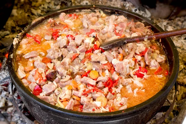 Preparing Cooking Knuckle Hock Ham Hock Pork Knees Pork Shoulder — Stock Photo, Image