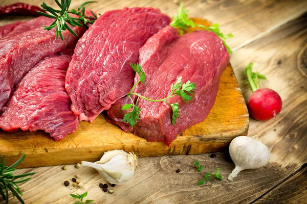 Biologisch Vlees Van Hoge Kwaliteit Vers Rauw Rundvlees — Stockfoto