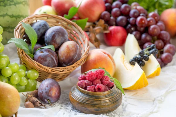 Alimentação Saudável Alimentos Saudáveis Fruta Orgânica Fresca — Fotografia de Stock