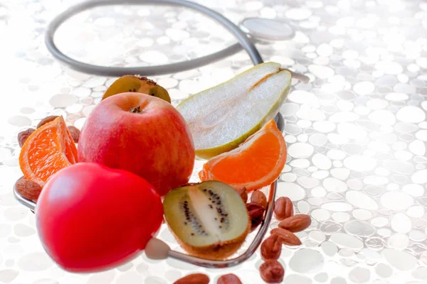 Gesunde Ernährung Gesunde Ernährung Frisches Bio Obst Gesundes Ernährungskonzept — Stockfoto