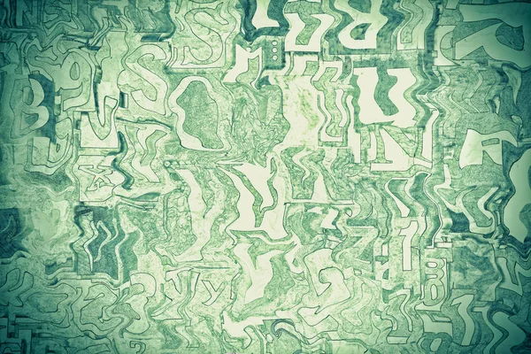 Green alphabet, letters and numbers as background