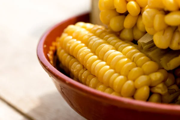 Comida Vegetariana Saludable Recién Hecho Casa Cocido Hervido Maíz Dulce —  Fotos de Stock